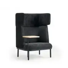 Akoestische loungebank 1-zits Wales | Zwart