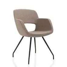 Vergaderstoel Bouclé | Bruin