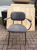 Set van 2 Zuiver Jolien Armchairs – Black/Dark Grey – Zo goed als nieuw