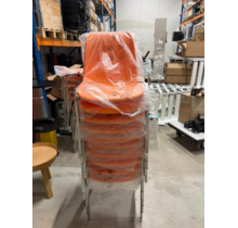 WK KNALLER Kuipstoelen Oranje - Stapelbare designstoelen voor kantoor en kantine