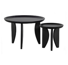 High Heels Sidetable Set - Stijlvolle hoogglans zwarte bijzettafels