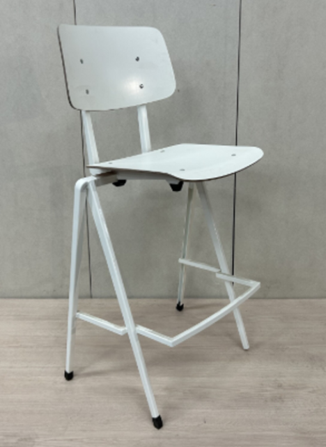 Barkruk White Frame High - Galvanitas S17