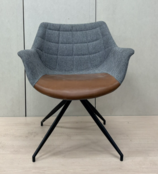 Dual Texture Chair Grijs/Bruin - Zuiver Doulton