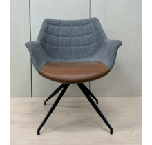 Dual Texture Chair Grijs/Bruin - Zuiver Doulton