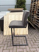 Set van 2 Bronx71 Block Barkrukken – Antraciet Eco-leer – Gebruikt