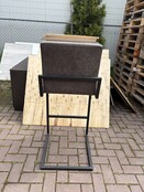 Set van 2 Bronx71 Block Barkrukken – Antraciet Eco-leer – Gebruikt