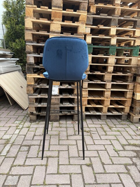 Barkruk Barrel Blauw 69cm hoog