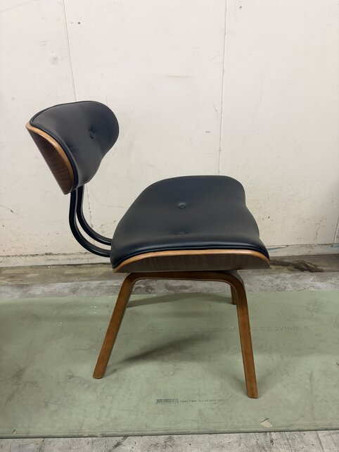 Dutchbone Blackwood Eetkamerstoel – Zwart/Walnoot