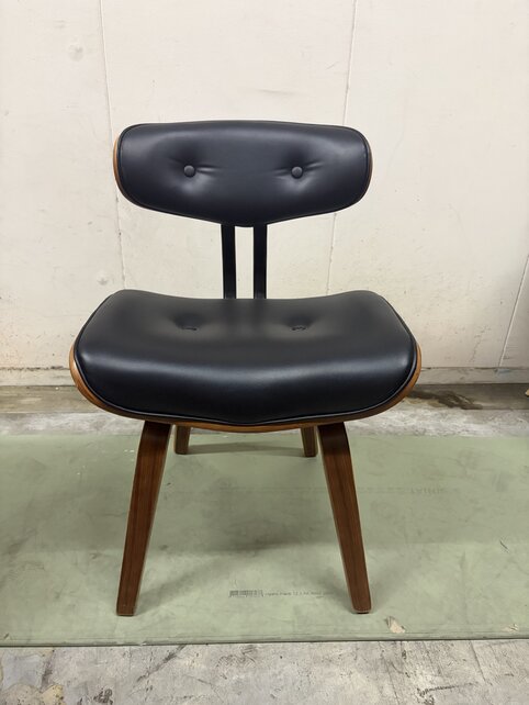Dutchbone Blackwood Eetkamerstoel – Zwart/Walnoot
