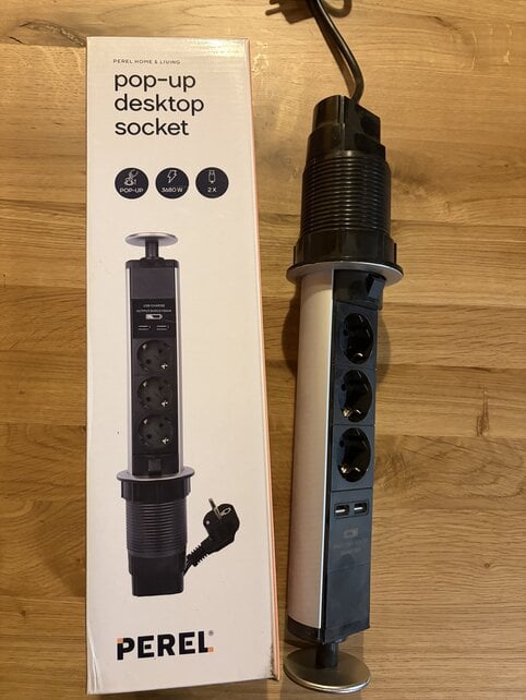 Perel pop-up stekkerdoos 40x gloednieuw