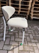 WOOOD Kjeld Eetkamerstoel – Beige/Wit – Gloednieuw in verpakking