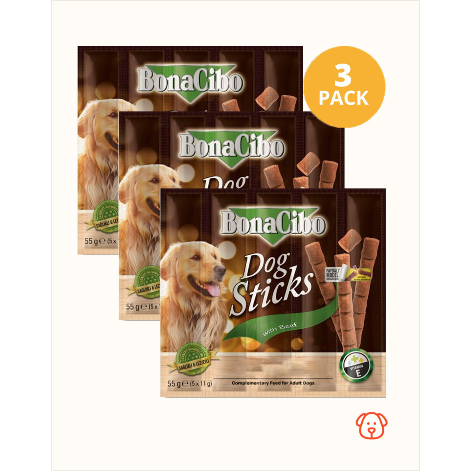 Bonacibo Bonacibo Treats Dog Sticks | 3 Pack