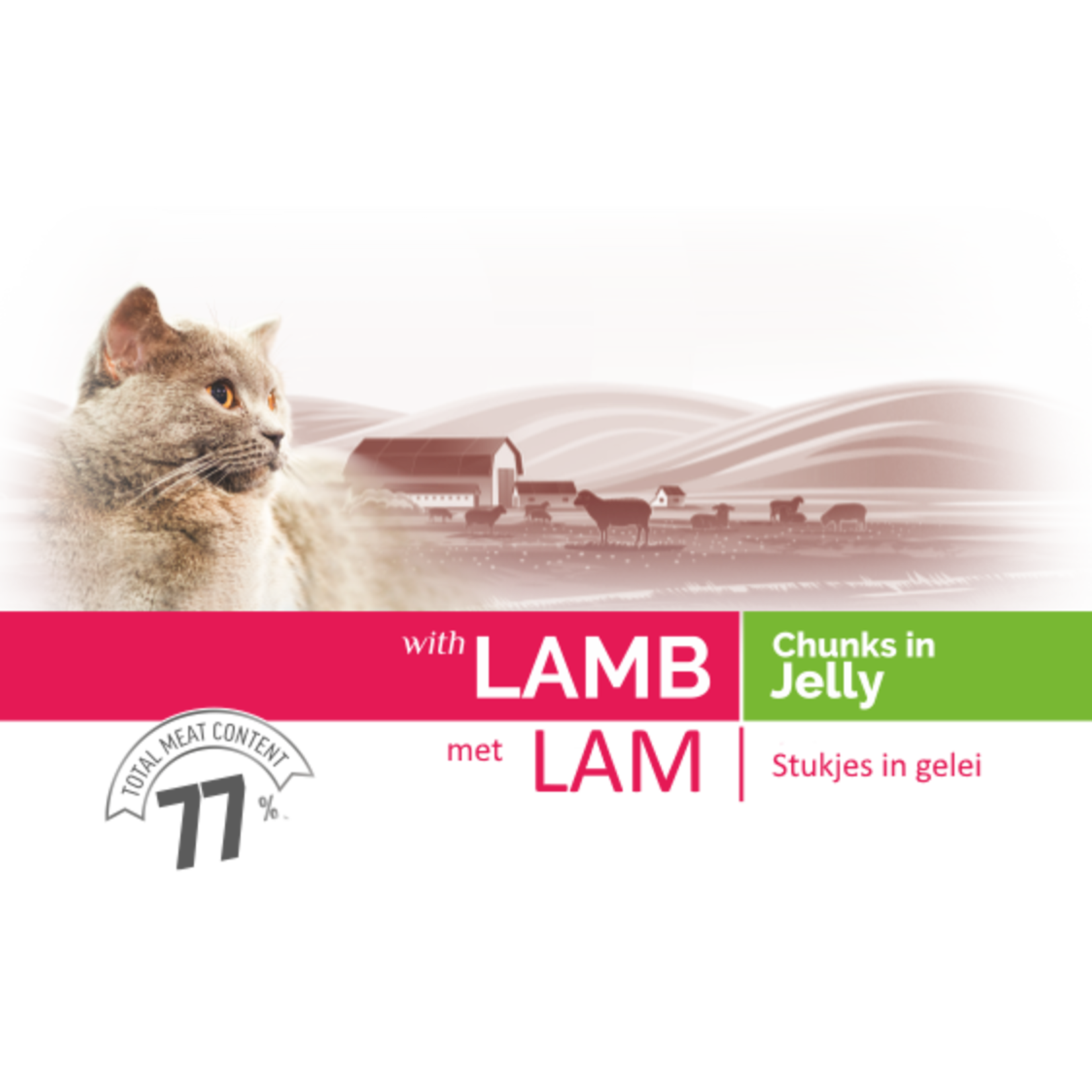 Bonacibo Bonacibo Pouch Sterilised  Lam Kattenvoer 12 x 85gr