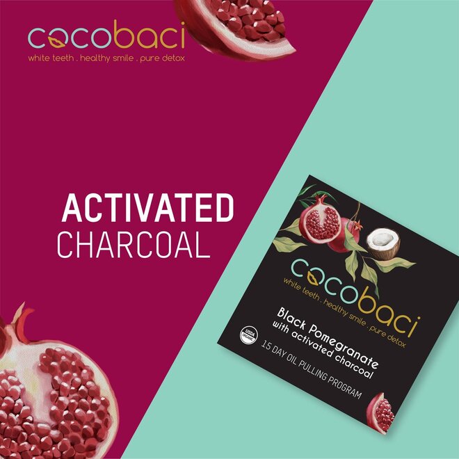 CocoBaci Oil Pulling Black Pomegranate Charcoal