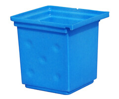 Petit bac de rétention pour le soutirage pour VB 2, en Polyéthylène, de couleur bleu