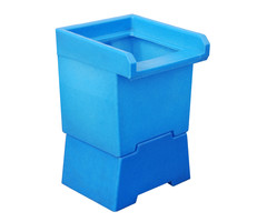 Petit bac de rétention pour le soutirage pour VB 1, en Polyéthylène, de couleur bleu