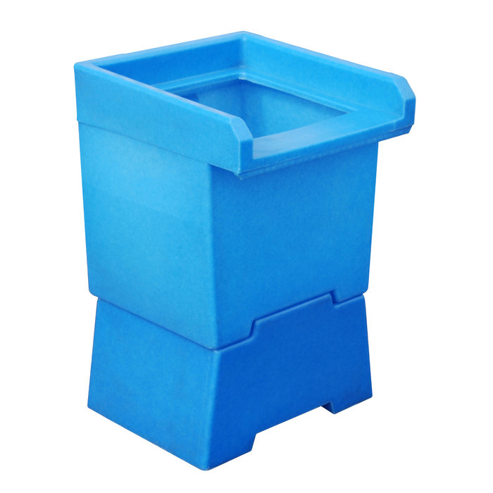 Voorzetbak VB 1, van rubuust polyethyleen, uitvoering in blauw