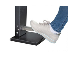 Desinfectiemiddel- en zeepdispenser DSP, poedergecoat, hamerslag antiekzilver