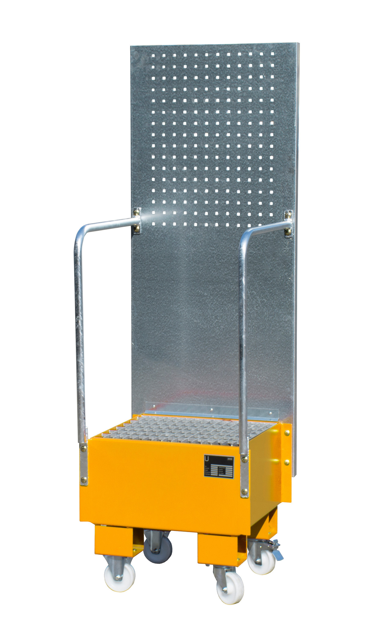 Bac de rétention mobile avec panneau perforé LPW 60-1