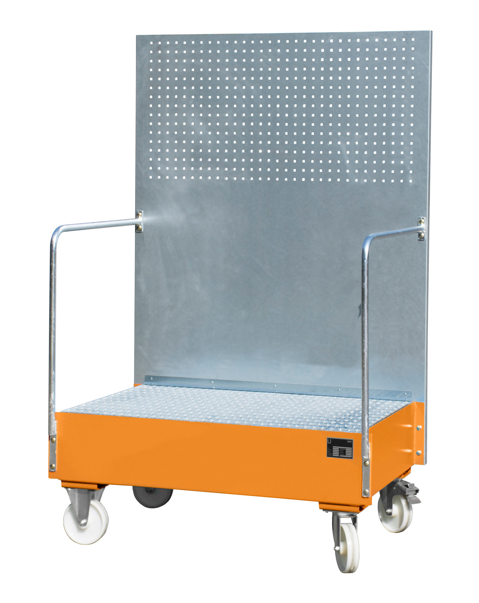 Bac de rétention mobile avec panneau perforé LPW 200-2