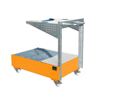 Bac de rétention mobile avec panneau perforé LPW 200-4