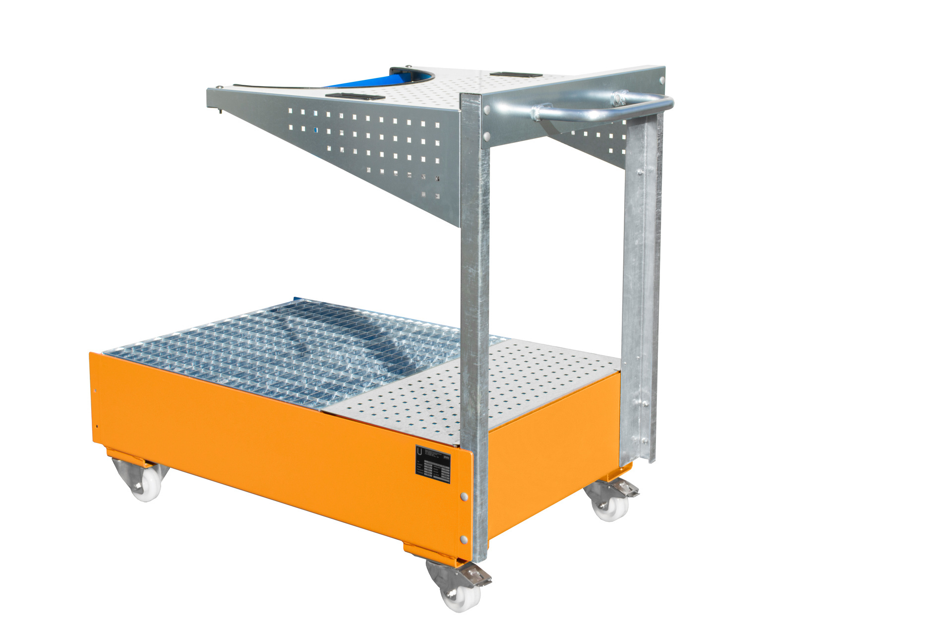 Bac de rétention mobile avec panneau perforé LPW 200-4