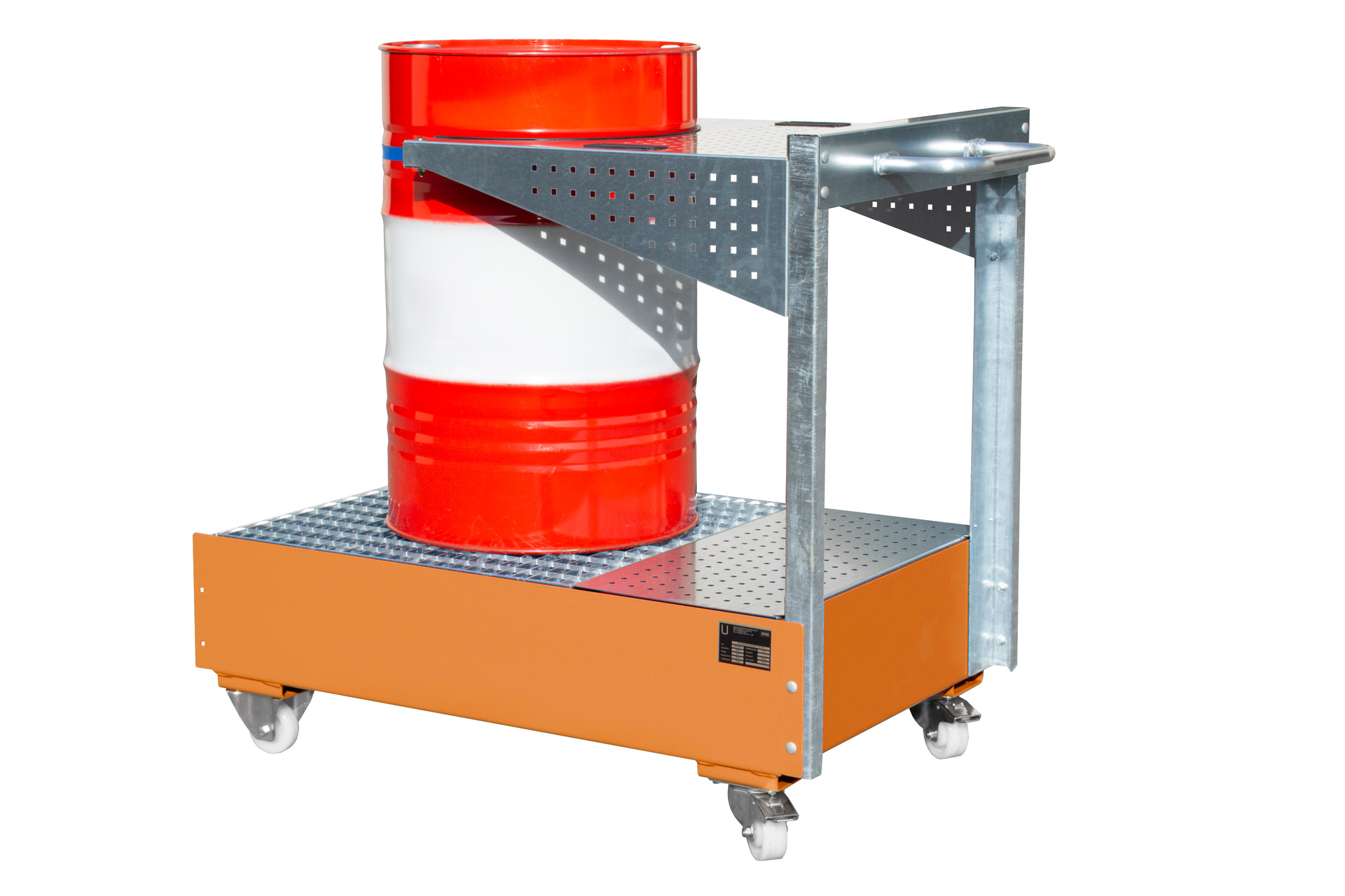 Bac de rétention mobile avec panneau perforé LPW 200-4