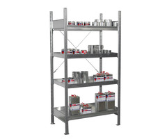 Rek voor kleine blikken met opvangbak 3019-4E, verzinkt