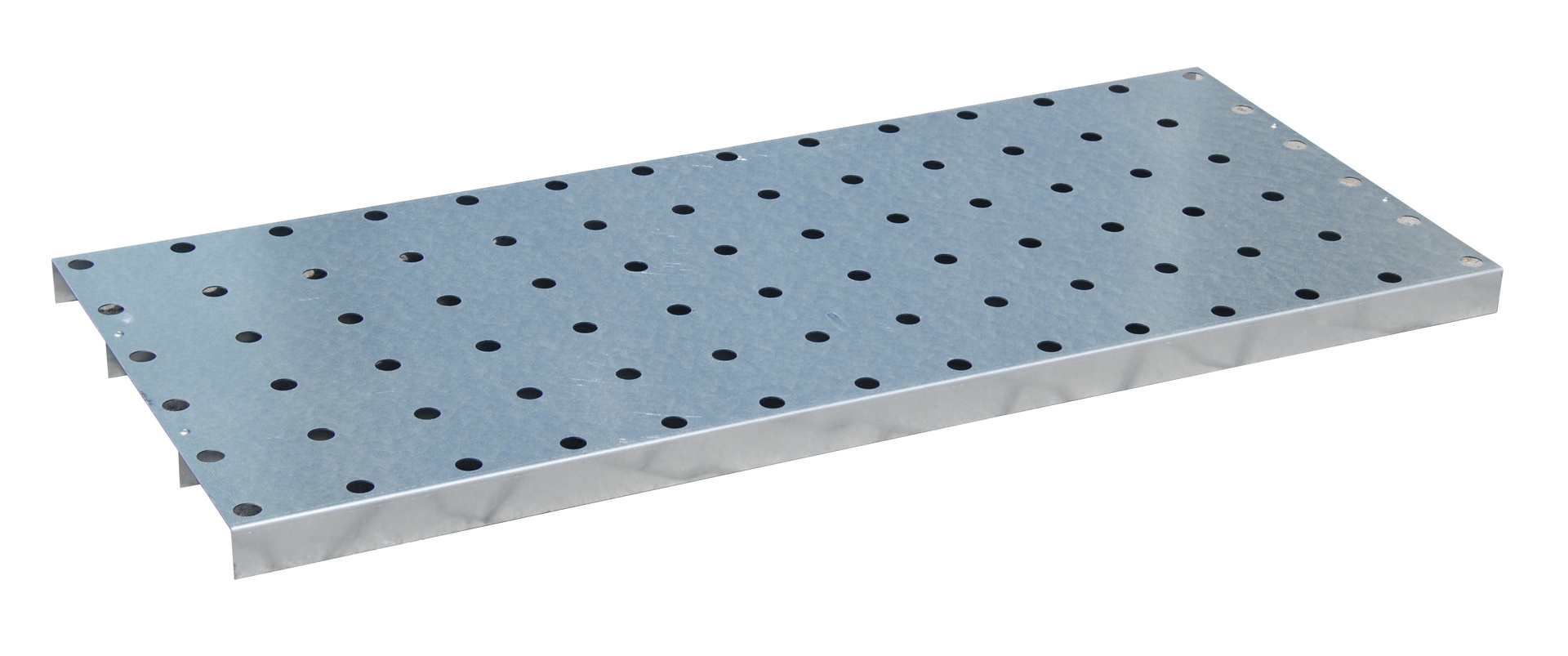 Caillebotis en tôle perforée, galvanisé