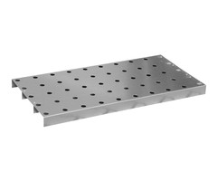 Caillebotis en tôle perforée, inox 1.4571