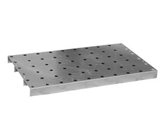 Caillebotis en tôle perforée, inox 1.4571