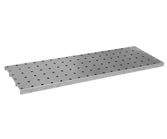 Caillebotis en tôle perforée, inox 1.4571