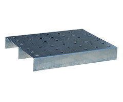 Caillebotis en tôle perforée, galvanisé