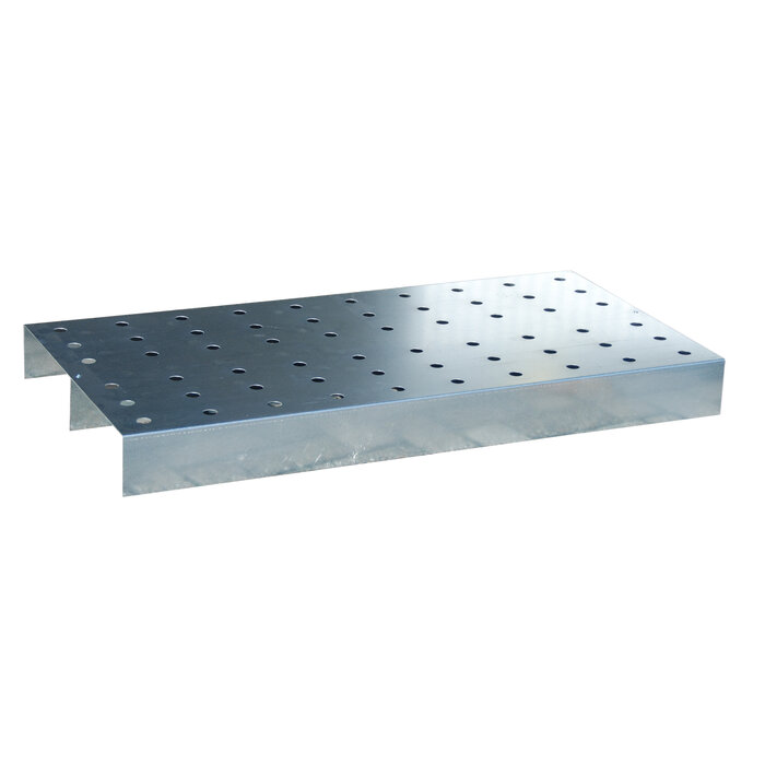 Caillebotis en tôle perforée, galvanisé