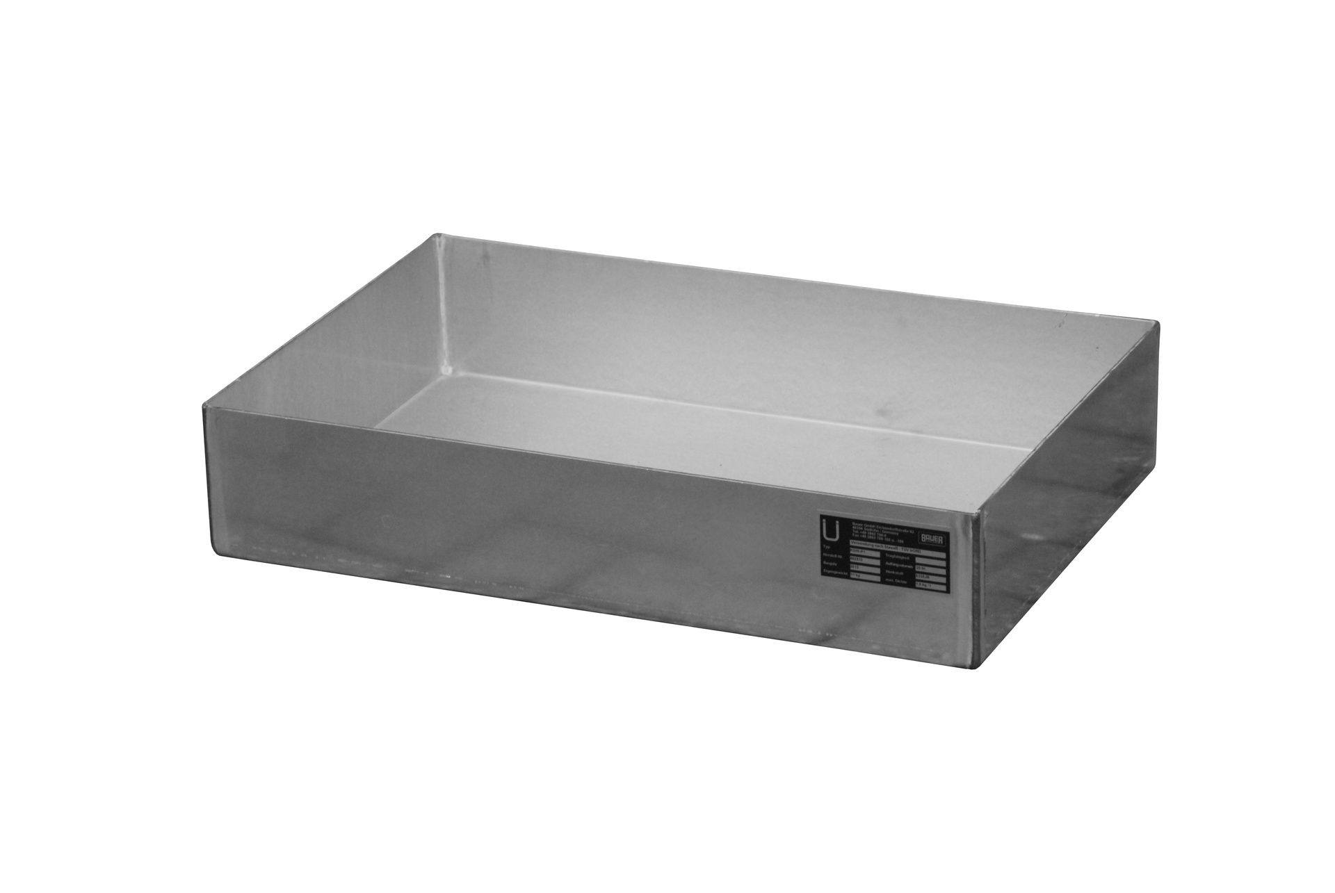Bac de rétention pour petits récipients pour palettes KGW-P 1, inox 1.4571