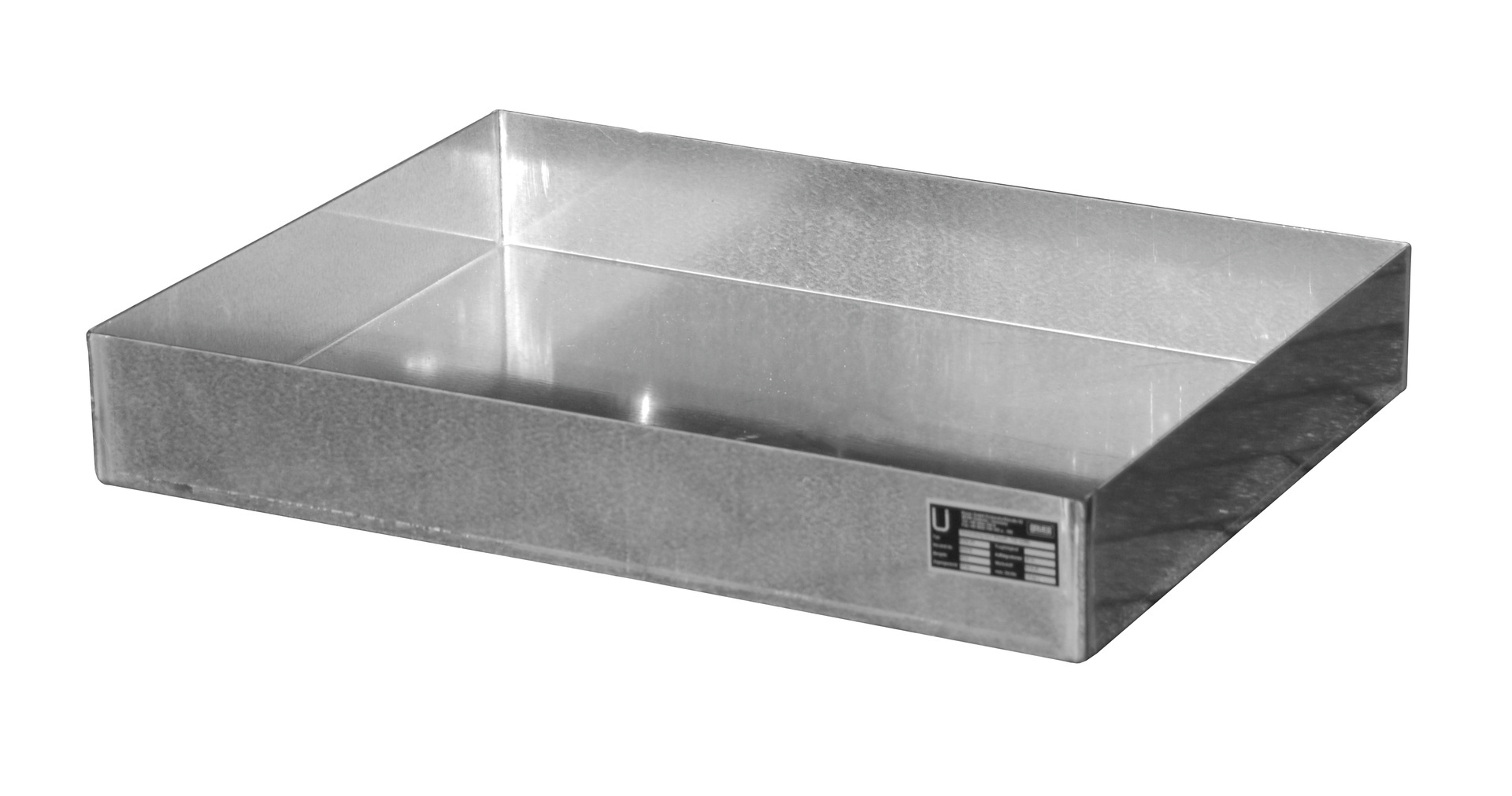 Bac de rétention pour petits récipients pour palettes KGW-P 2, inox 1.4571