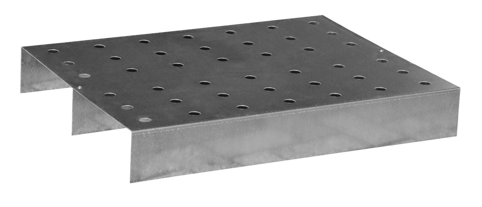 Caillebotis en tôle perforée, inox 1.4571