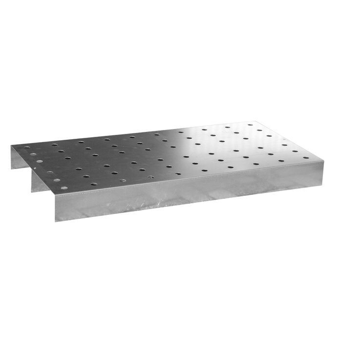 Caillebotis en tôle perforée, inox 1.4571