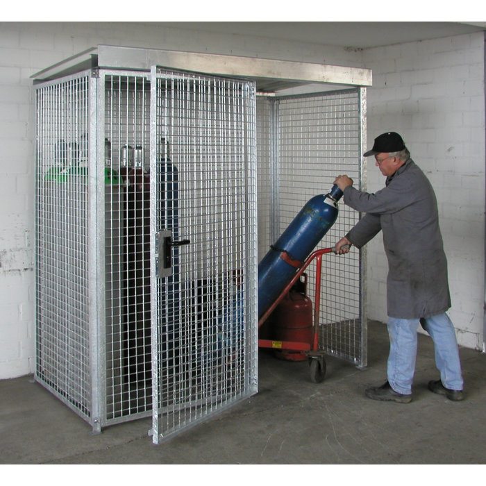 Box pour bouteilles de gaz GFC-M1/D, galvanisé à chaud