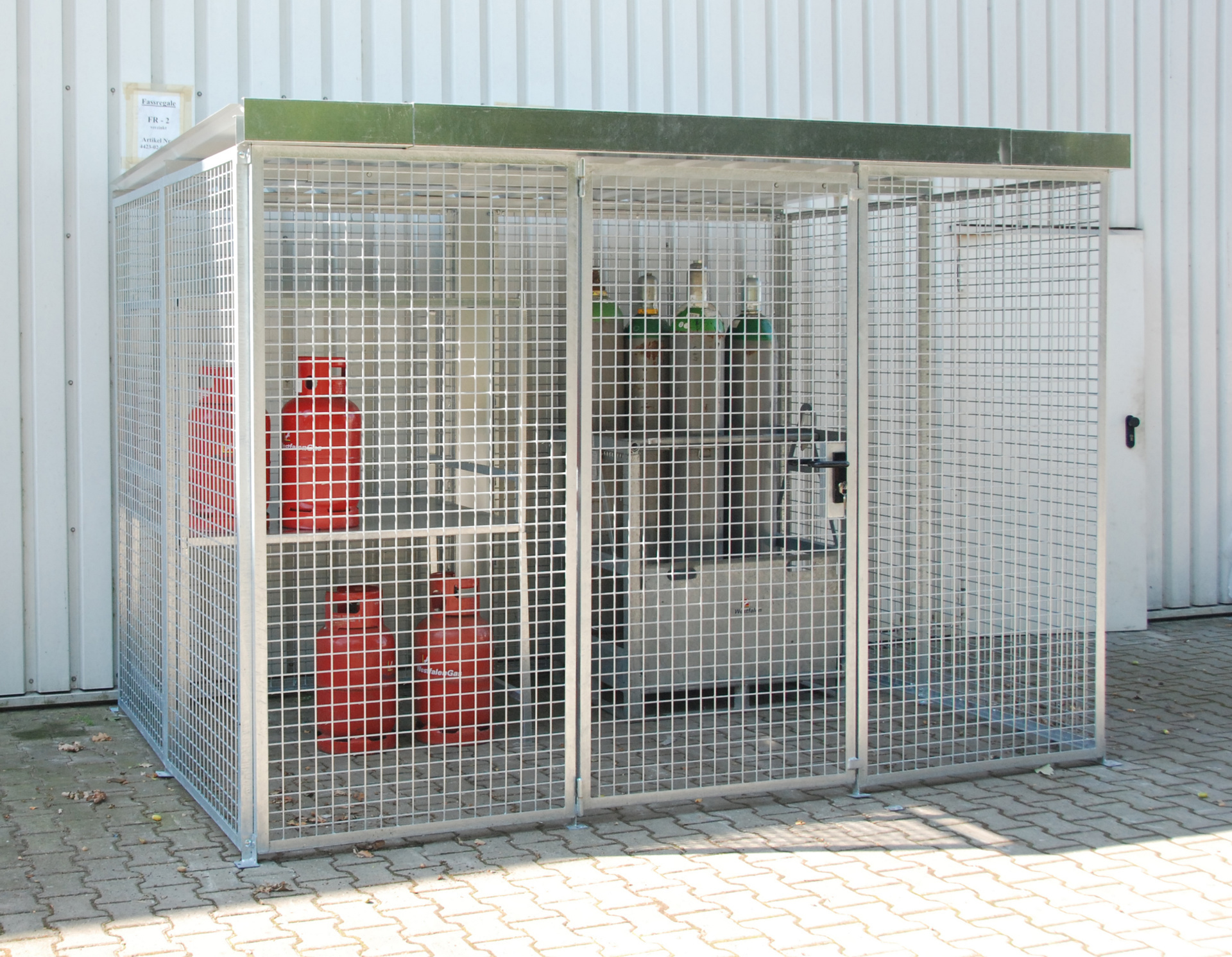 Box pour bouteilles de gaz GFC-M5/D, galvanisé à chaud