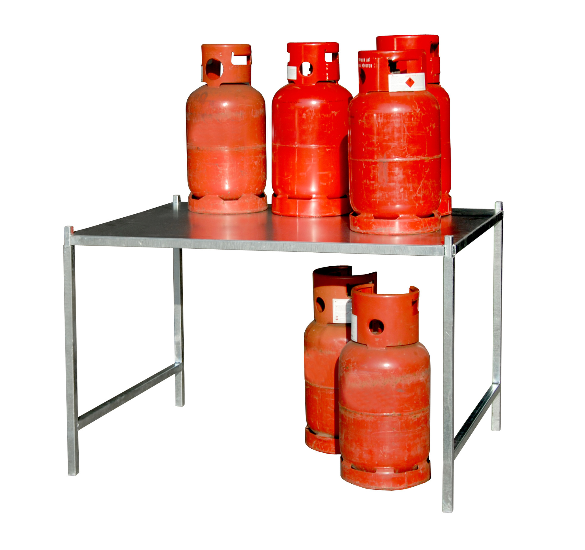 Etagère de stockage pour bouteilles de gaz type GFG, galvanisé