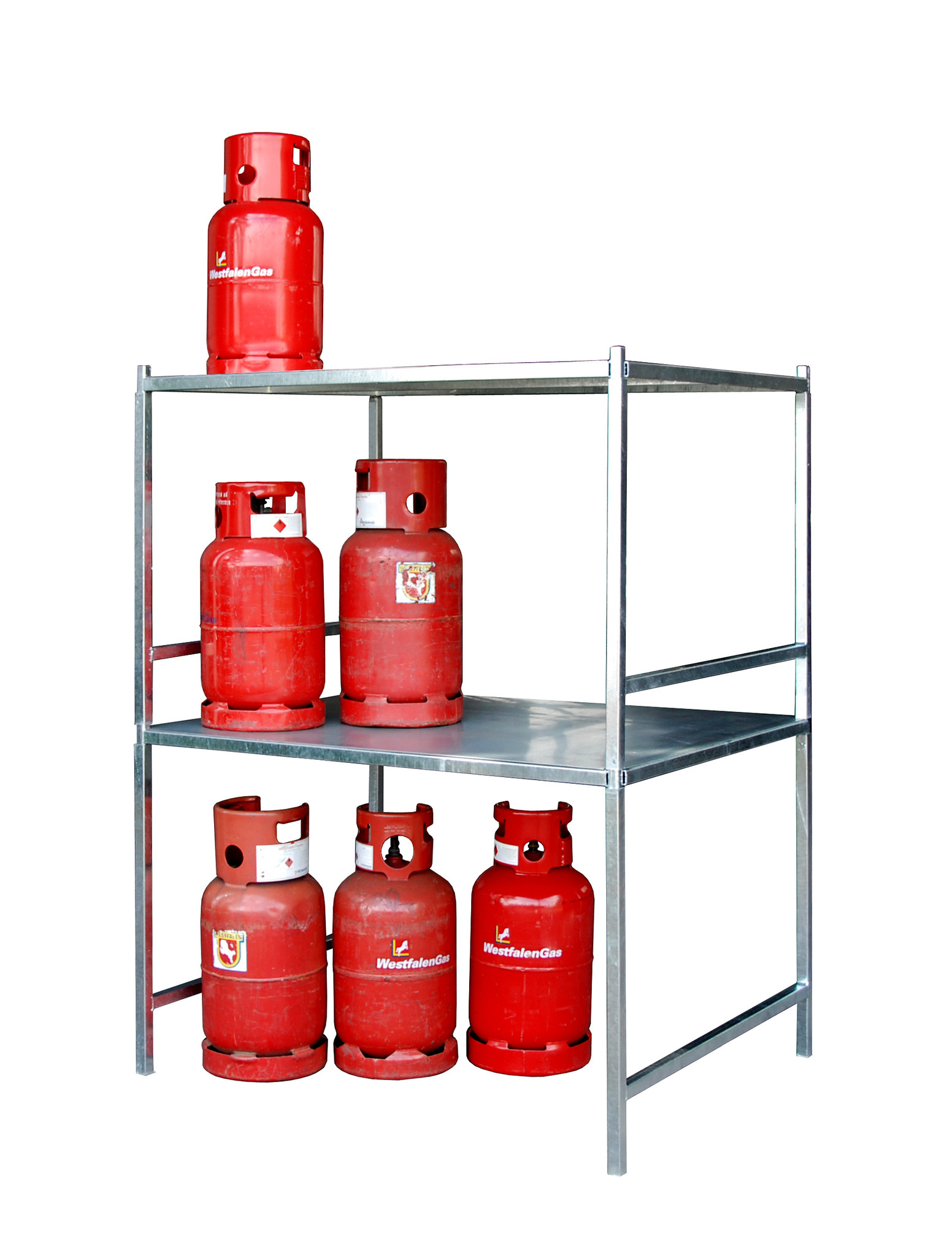 Etagère de stockage pour bouteilles de gaz type GFG, galvanisé