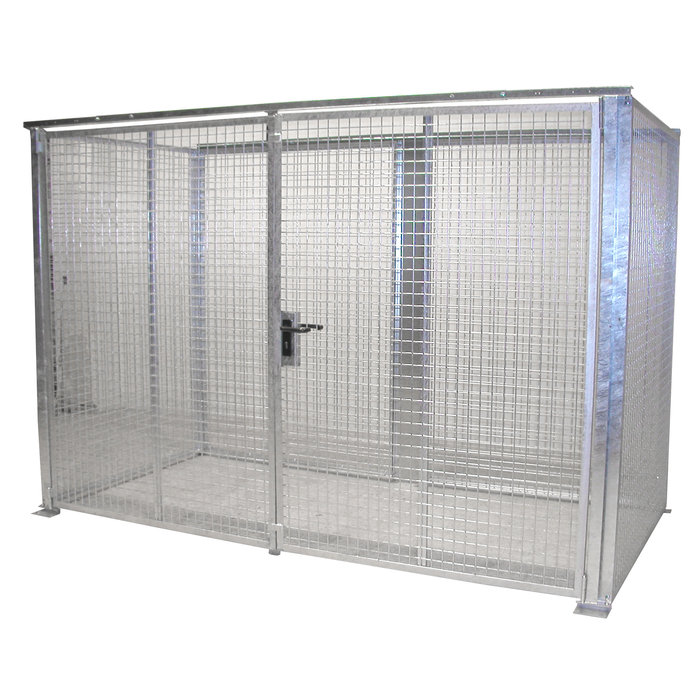 Box pour bouteilles de gaz GFC-M4-DF, galvanisé à chaud