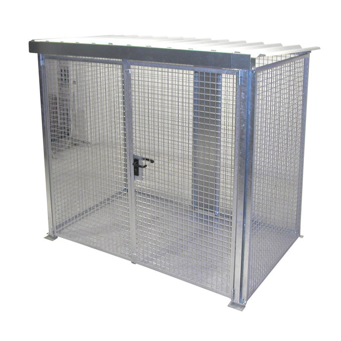 Box pour bouteilles de gaz GFC-M3/D-DF, galvanisé à chaud