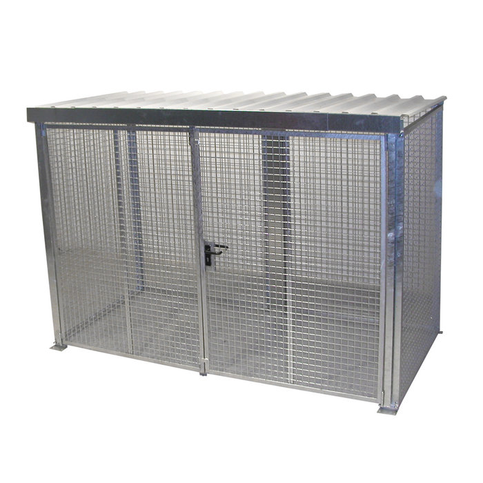 Box pour bouteilles de gaz GFC-M4/D-DF, galvanisé à chaud