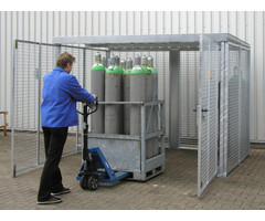 Box pour bouteilles de gaz GFC-M5/D-DF, galvanisé à chaud
