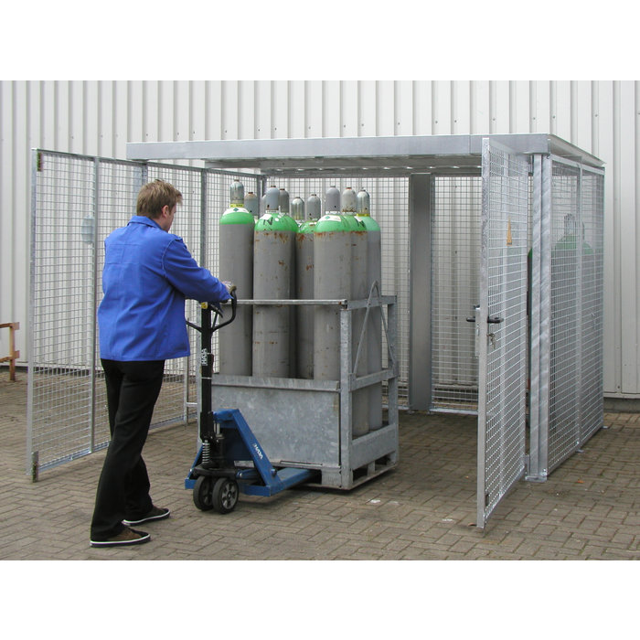 Box pour bouteilles de gaz GFC-M5/D-DF, galvanisé à chaud