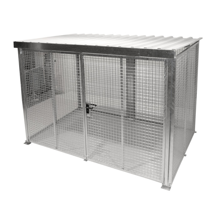 Box pour bouteilles de gaz GFC-M5/D-DF, galvanisé à chaud