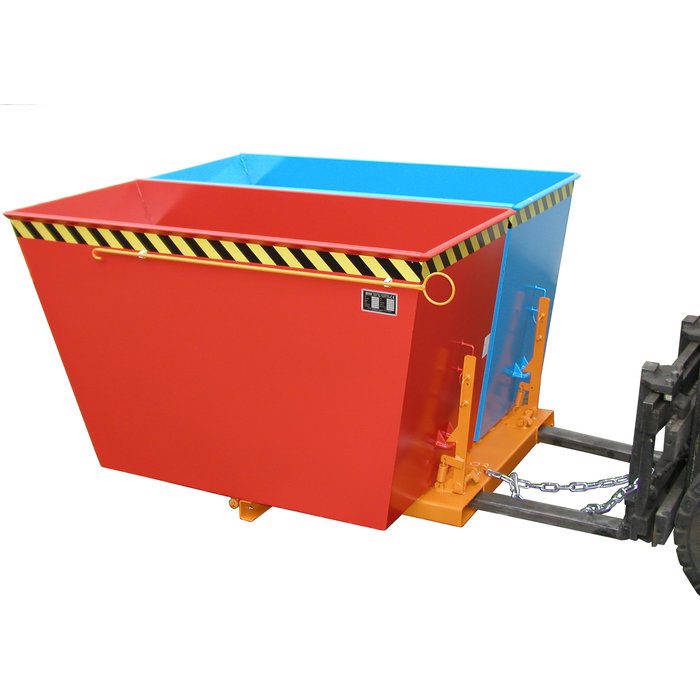 Kiepcontainer DUO, gelakt, geeloranje