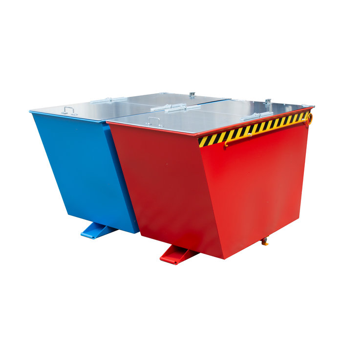 Kiepcontainer DUO, gelakt, geeloranje